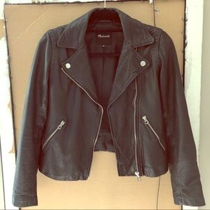 EUC Madewell Black Leather Moto Jacket